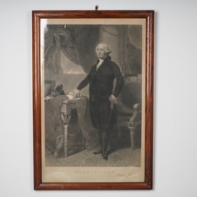 Gilbert Stuart (Aft.) Engraving on Paper George Washington by John Halpin