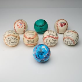 8pc Commemorative and Team Signed Baseball Collection