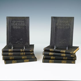 10pc Hawkin's Electrical Guides , Complete Set, 1929, Leather Bound Books