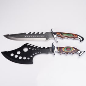 2pc Frost Cutlery Fantasy Knives: Undertaker III & Axetasy with Boxes