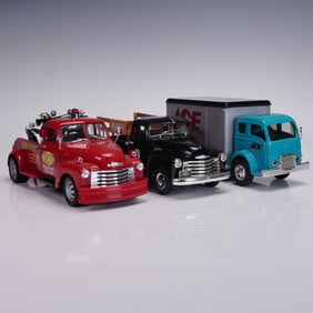 3pc 1950s Chevy Pickup Die-Cast Truck Lot