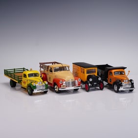 4pc Chevy Diecast Vintage Trucks Assortment