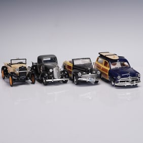 4pc Die-Cast Trucks and Woodie Models Including Ford & Dodge
