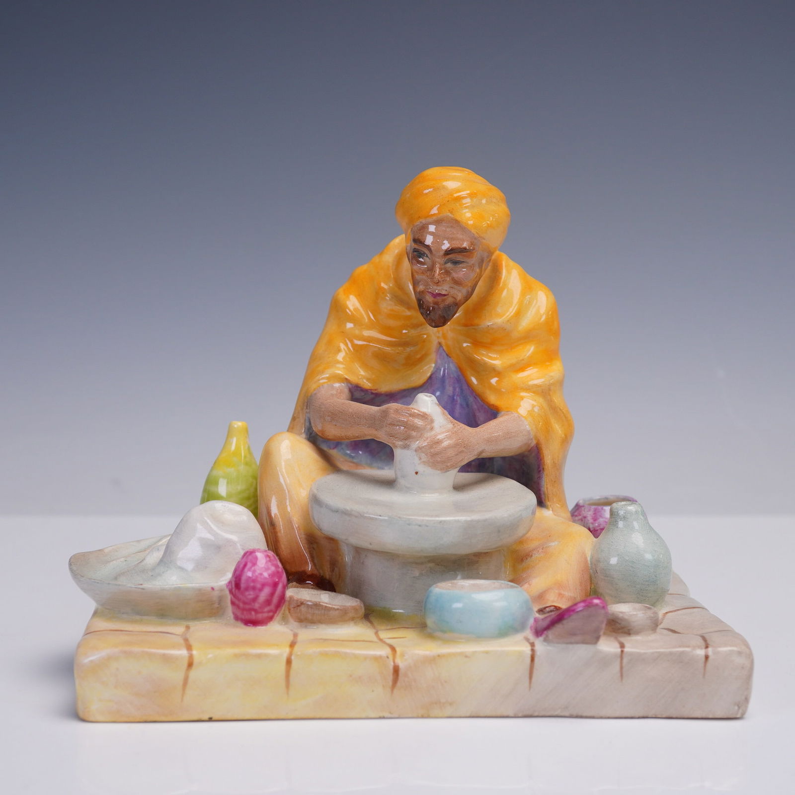 Hand-Painted Ceramic Figurine, The Potter (1 of 7)