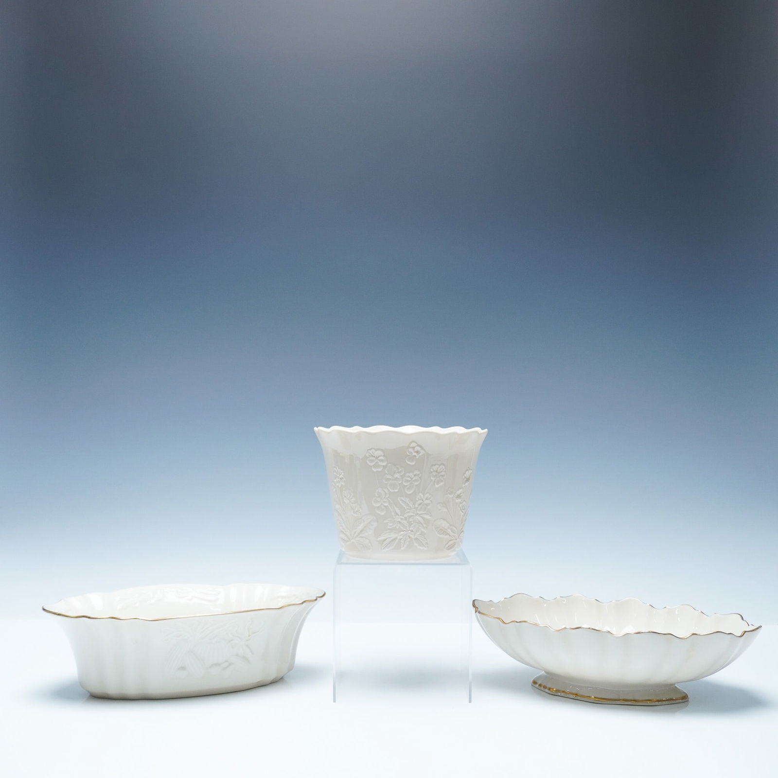 3pc Lenox Fine China Vase and Centerpiece Bowls (1 of 6)