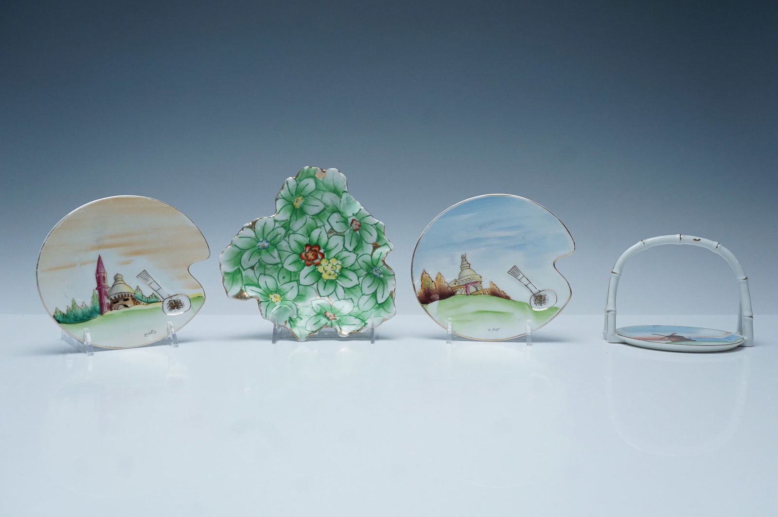 4pc Lenwile China Ardalt Occupied Japan, Dish, Wall Plaques & Coater Caddy (1 of 6)