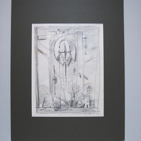 Paul Riba, Original Graphite Drawing on Paper, Signed