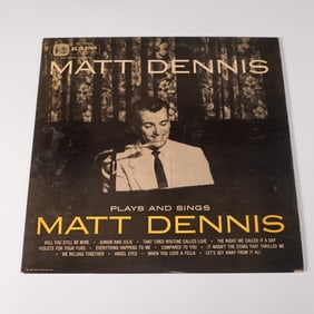 Matt Dennis Plays and Sings Vinyl Record LP