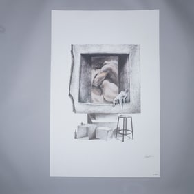 Ari Harpaz Large Contemporary Figurative Print