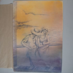 Covelli, Large Graphite and Pastel on Wove Paper, Signed