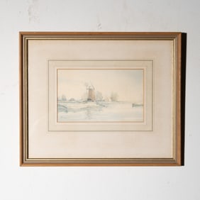 Jason Partner Watercolor Reproduction, Mill on the Ant Norfolk
