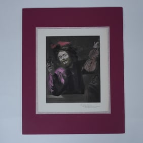 The Merry Musician Photogravure After Gerard van Honthorst