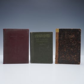 3pc Vintage and Antique Books Including French and Swedish Titles