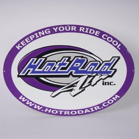 Hot Rod Air Embossed Oval Advertising Sign