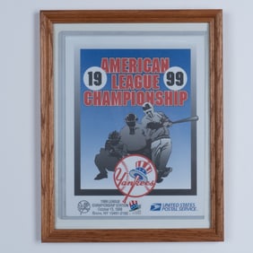 1999 AL Championship Station USPS Commemorative Card