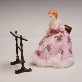 2pc Royal Doulton Figurine Tapestry Weaving HN3012