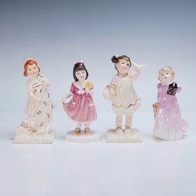 4pc Royal Doulton Figurines, Young Girls