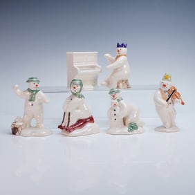 6pc Royal Doulton Snowman Figurines James and the Snowman