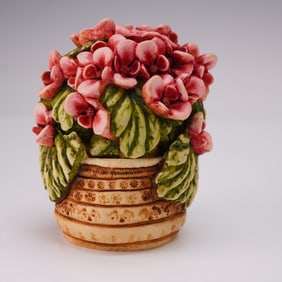Harmony Kingdom Covered Box Figurine, Begonia