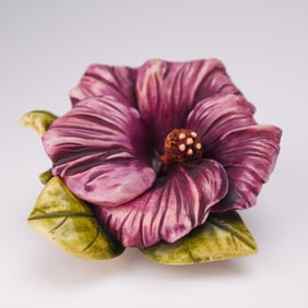 Harmony Kingdom Covered Box Figurine, Hibiscus