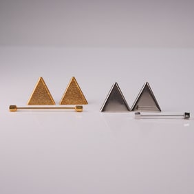 2 Pairs of Modernist Collar Tabs with Matching Tie Bars