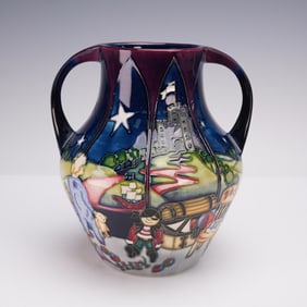 Moorcroft Pottery by Nicola Slaney Vase, Twinkle Twinkle Little Star