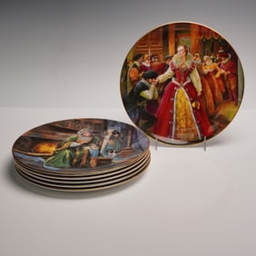 6pc Royal Doulton and Royal Kent English Royal Women Wall Plates