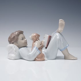 Lladro Porcelain Figurine, Shall I Read You A Story? 01008034