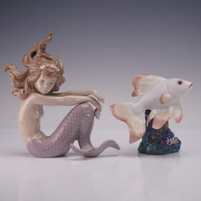 2pc Lladro Porcelain Figurines, Illusion and Pond Dreamer