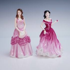 2pc Royal Doulton Figurines, Grace HN4906 and Fleur HN4663