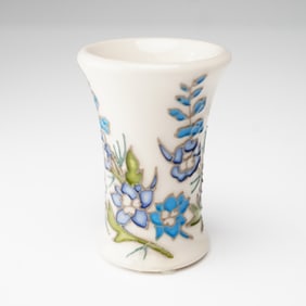 Moorcroft Miniature Floral Months of The Year Vase, Delphinium