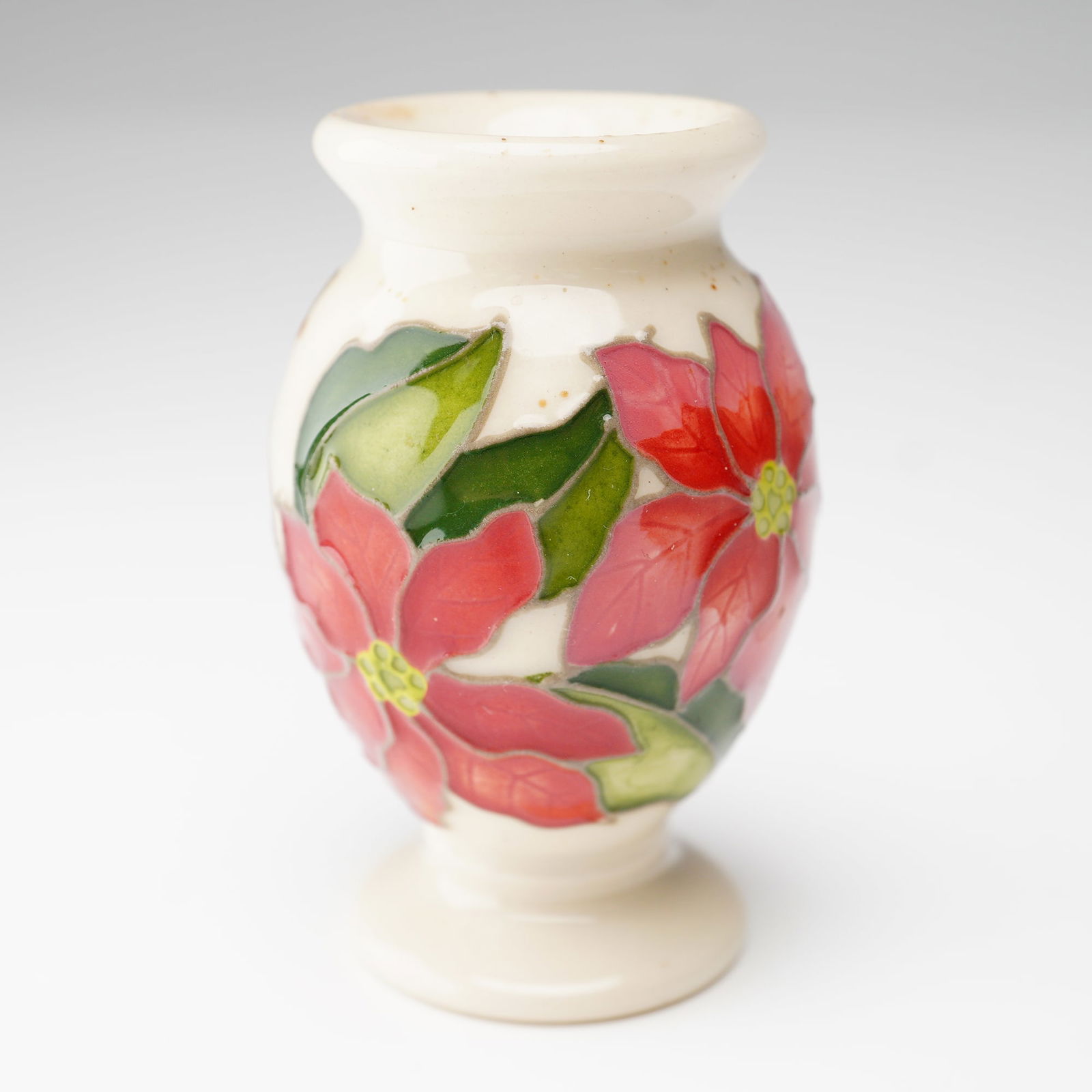Moorcroft Miniature Floral Months of The Year Vase, Poinsettia (1 of 5)