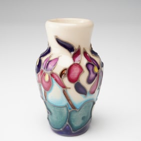 Moorcroft Miniature Floral Months of The Year Vase, Violet