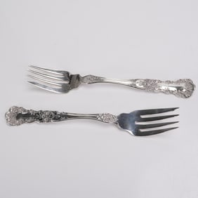 2pc Gorham Sterling Silver Buttercup Salad Forks