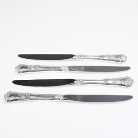 4pc Gorham Sterling Silver Dinner Knives, Buttercup