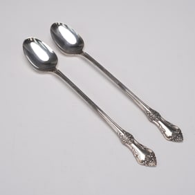 Pair of Oneida Sterling Silver Iced Teaspoons, Afterglow
