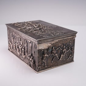 Dutch Rembrandt The Night Watch Repousse Silver Box