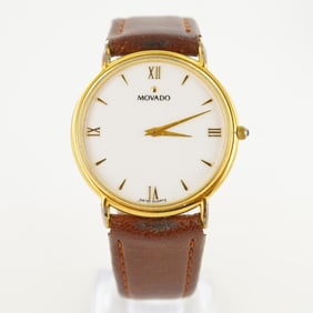 Movado Swiss Quartz Gold-Tone Wrist Watch