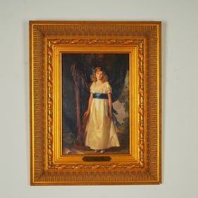 John Da Costa (Aft.) Original Oil on Canvas Portrait of Doris Duke