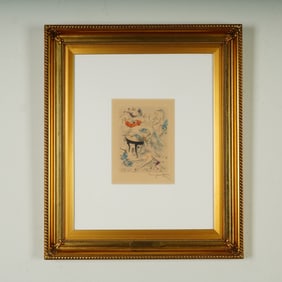 Louis Icart, Hand-Colored Etching on Paper, Orgy from Felicia, Signed