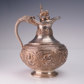 Indian Silver Elephant Design Ewer