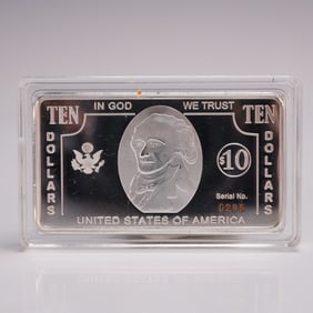 $10 U.S. 1 oz. Fine Silver Bar