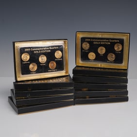 1999-2009 US Commemorative Quarters 24k Gold Edition Set