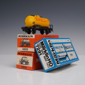 3pc Marklin HO German Model Train Tank Wagons and Containers