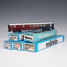 5pc Vintage Marklin HO Scale Model Trains