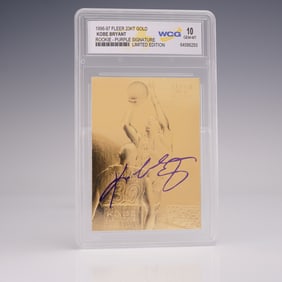 1996-97 Fleer Kobe Bryant Rookie 23Kt Gold Purple Signed Card