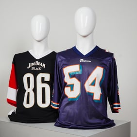 2pc Jerseys w/ Jim Beam Black Promo 86 & Miami Dolphins Zach Thomas 54