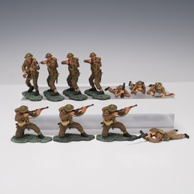 11pc Britains WWII Infantry Figures and Prone Soldiers