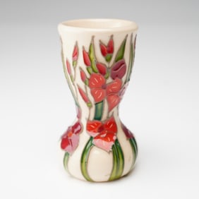 Moorcroft Miniature Floral Months of The Year Vase, Gladiolus
