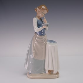 Lladro Porcelain Figurine, Girl Ironing 1004981